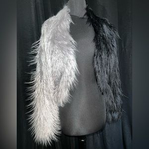 Foxblood Grayscale Shag Jacket